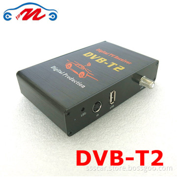 HD Car DVB-T2 of Mobile Digital TV Tuner Receiver with Free Shipping